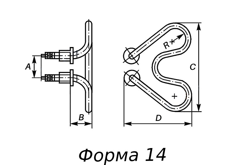Форма ТЭН Ф14